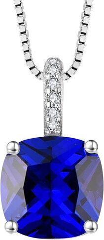 925 Sterling Silver Birthstone Necklace for Women Jewelry Gift for Sister Wife Girlfriend Her in Saudi Arabia