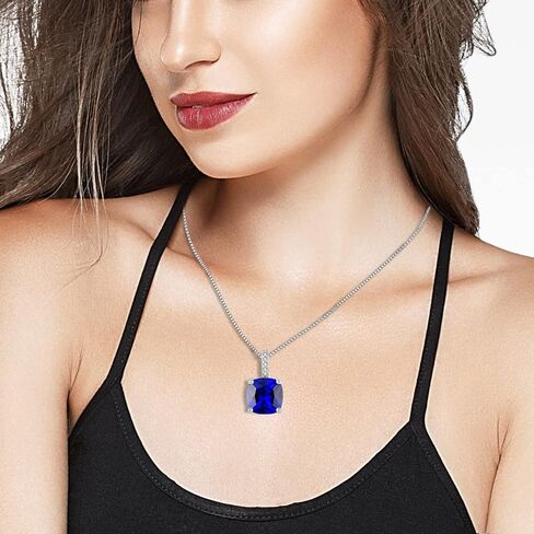 925 Sterling Silver Birthstone Necklace for Women Jewelry Gift for Sister Wife Girlfriend Her in Saudi Arabia