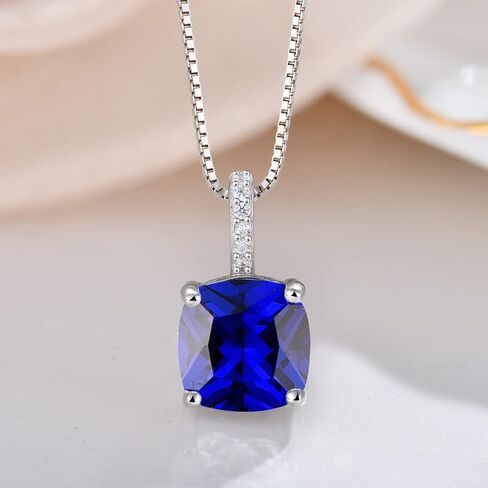 925 Sterling Silver Birthstone Necklace for Women Jewelry Gift for Sister Wife Girlfriend Her in Saudi Arabia