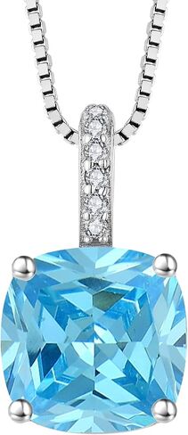 925 Sterling Silver Birthstone Necklace for Women Jewelry Gift for Sister Wife Girlfriend Her in Saudi Arabia