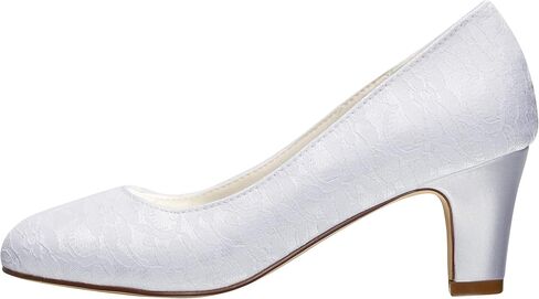 Emily Bridal Wedding Shoes Women's Silk Like Satin Stiletto Heel Closed Toe Pumps in Saudi Arabia