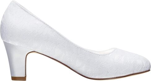 Emily Bridal Wedding Shoes Women's Silk Like Satin Stiletto Heel Closed Toe Pumps in Saudi Arabia