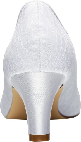 Emily Bridal Wedding Shoes Women's Silk Like Satin Stiletto Heel Closed Toe Pumps in Saudi Arabia