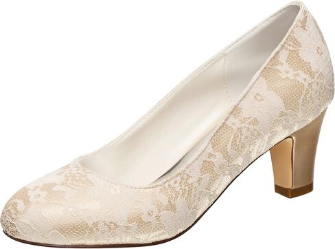 Emily Bridal Wedding Shoes Women's Silk Like Satin Stiletto Heel Closed Toe Pumps in Saudi Arabia