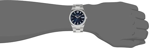 Bulova Men's Classic Stainless Steel 3-Hand Calendar Date Quartz Watch, Blue Dial,43mm Style: 96B220 in Saudi Arabia