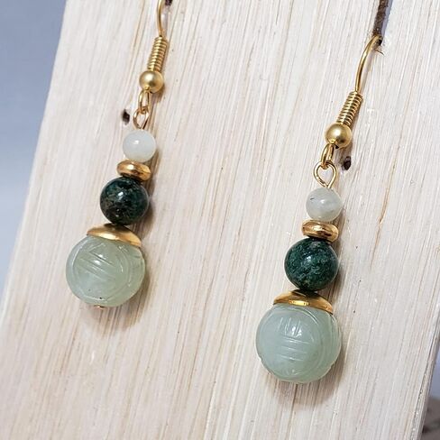 الأقراط التنين اليشم, حجر كريم معدني, اليشم in Kuwait