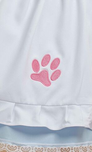 MEOWCOS Women's Maid Dress French Apron Maid Dress Kawaii Kitty Dress with Paw Embroidery Anime Cosplay Costume in Saudi Arabia