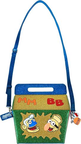 Spongebob Squarepants Glitter Kids Meal Box With Adjustable Strap and Three Metal Charms in Saudi Arabia