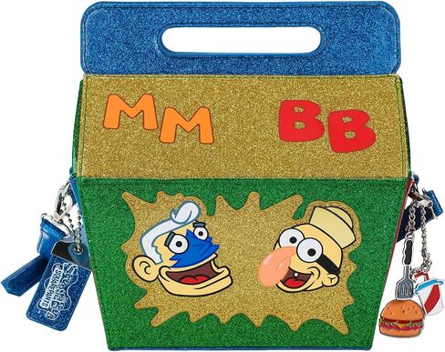 Spongebob Squarepants Glitter Kids Meal Box With Adjustable Strap and Three Metal Charms in Saudi Arabia