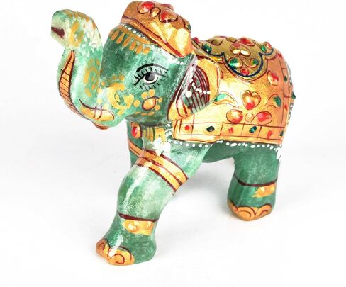 GEMHUB Approximately 592.50 Ct Elephant Figurine 94x64x31 - Green Jade Gemstone Elephants Statue DB-479 in Saudi Arabia