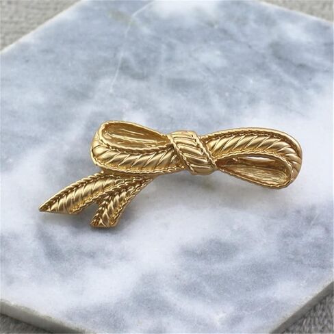 Creative Bow Brooches for Women Alloy Electroplate Matt Bowknot Brooch Pin Vintage Fashion Jewelry Accessories, Metal, no gemstone in Kuwait