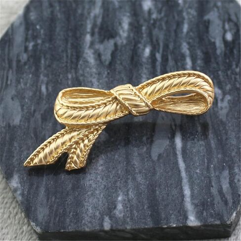 Creative Bow Brooches for Women Alloy Electroplate Matt Bowknot Brooch Pin Vintage Fashion Jewelry Accessories, Metal, no gemstone in Kuwait