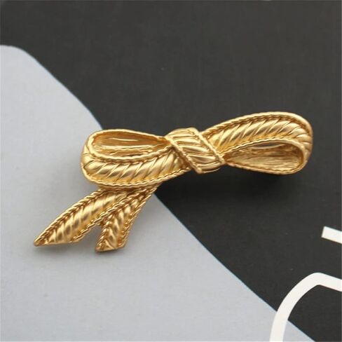 Creative Bow Brooches for Women Alloy Electroplate Matt Bowknot Brooch Pin Vintage Fashion Jewelry Accessories, Metal, no gemstone in Kuwait