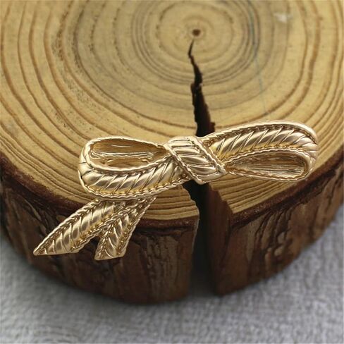 Creative Bow Brooches for Women Alloy Electroplate Matt Bowknot Brooch Pin Vintage Fashion Jewelry Accessories, Metal, no gemstone in Kuwait