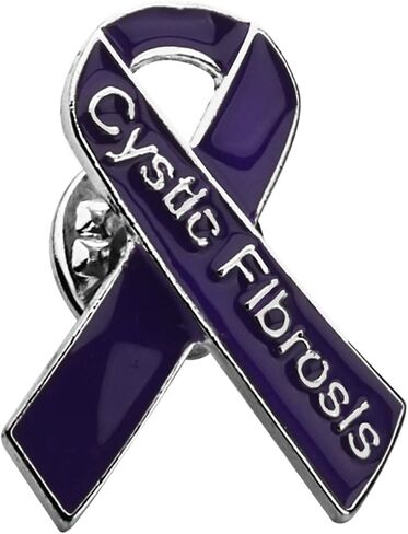 Cystic Fibrosis Awareness Gift Cystic Fibrosis Awareness Purple Ribbon Pin Cystic Fibrosis Warrior Gift in Saudi Arabia