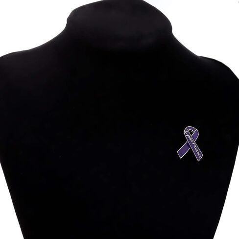 Cystic Fibrosis Awareness Gift Cystic Fibrosis Awareness Purple Ribbon Pin Cystic Fibrosis Warrior Gift in Saudi Arabia