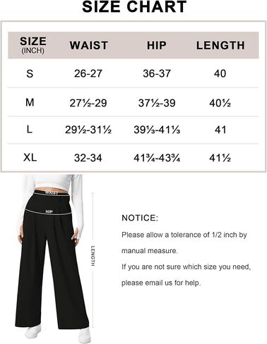 POTILI Wide Leg Pants for Women Elastic High Waisted Palazzo Pants Business Casual Work Trousers Straight Pants with Pockets in Kuwait