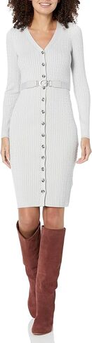 GUESS Women's Essential Long Sleeve Lena Belted Cardigan Dress in Saudi Arabia
