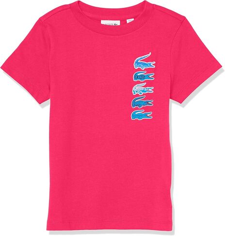 Lacoste Baby Girls' Short Sleeve Stacked Timeline Croc T-Shirt in Saudi Arabia