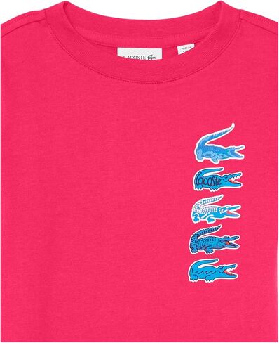 Lacoste Baby Girls' Short Sleeve Stacked Timeline Croc T-Shirt in Saudi Arabia