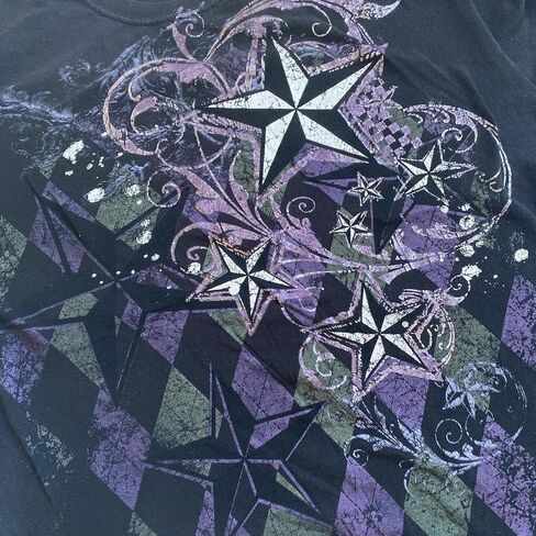 Women Girls Fairy Grunge Crop Tops Y2K Short Sleeve Graphic Print Slim Fit T-Shirt Baby Tees Aesthetic Clothes in Saudi Arabia