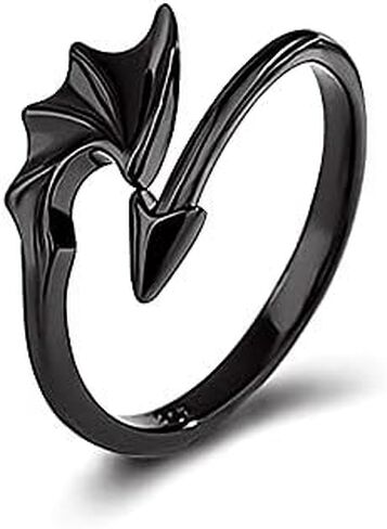 خاتم جناح الملاك الشيطان للنساء والرجال، خواتم الوعد المتطابقة للأزواج له ولها مجموعة خواتم الصداقة لأفضل الأصدقاء، هدايا عيد الميلاد لصديقها in Kuwait