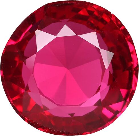 REAL-GEMS - Red Ruby Lab-Created Round Cut 43. Carat Loose Gemstone For Jewelry Making in Saudi Arabia
