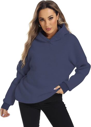 ROYLAMP Womens Oversized Hoodies Pullover Fleece Long Sleeve Hooded Sweatshirts Casual Fall Winter Outfits Tops in Kuwait