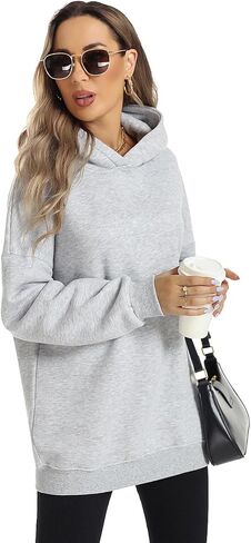 ROYLAMP Womens Oversized Hoodies Pullover Fleece Long Sleeve Hooded Sweatshirts Casual Fall Winter Outfits Tops in Kuwait