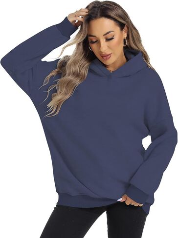 ROYLAMP Womens Oversized Hoodies Pullover Fleece Long Sleeve Hooded Sweatshirts Casual Fall Winter Outfits Tops in Kuwait