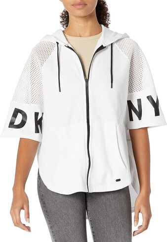 DKNY Women's Hooded Anorak Zip Up Poncho Jacket in Saudi Arabia