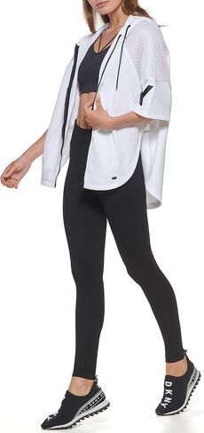 DKNY Women's Hooded Anorak Zip Up Poncho Jacket in Saudi Arabia