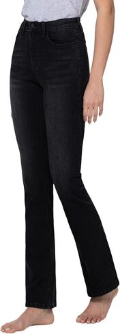 Flying Monkey High Rise Slim Bootcut Jeans Black F4620-28 in Saudi Arabia