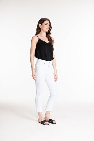 SLIM-SATION Women's Five Pocket Crop Jean with Contour Waist in Saudi Arabia