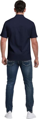 Aimeilgot قمصان رجالي طويلة / قصيرة الأكمام قمصان كتان كاجوال بأزرار سفلية تي شيرت بياقة منتشرة عادي in Kuwait