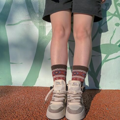 Luuzuu Womens Wool Socks 5 Packs Warmer Socks Winter Socks Size 7 to 9 as Gift for Family or Women in Saudi Arabia