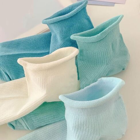5/6/8/9/10Pairs لطيف النساء الجوارب هدايا للنساء الأزهار الكاحل الجوارب الحرارية الدافئة سميكة لينة القطن دافئ طاقم الجوارب in Saudi Arabia