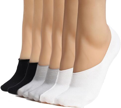 حذاء رياضي نسائي أنيق سهل الارتداء من FEVERSOLE باللون الذهبي الوردي مقاس 6 M أمريكي مع عدم وجود جوارب للنساء جوارب رفيعة للكاحل منخفضة القطع 3 ألوان 6 أزواج in Kuwait