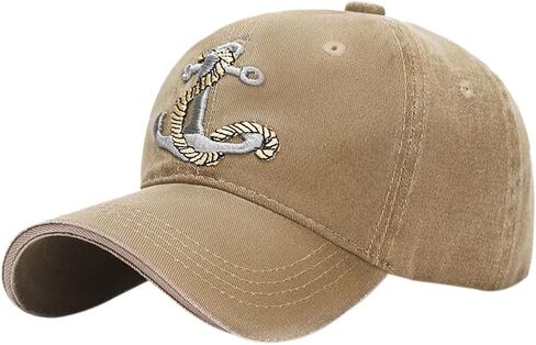 Embroidery Anchor Vintage Baseball Cap Cotton Washed Distressed Trucker Cap in Saudi Arabia