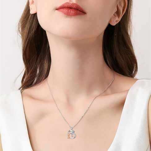 Diamond Hummingbird Necklace for Women 925 Sterling Silver Hummingbird Pendant Diamond Jewelry Gifts for Mother's Day Birthday Valentine's Day in Saudi Arabia