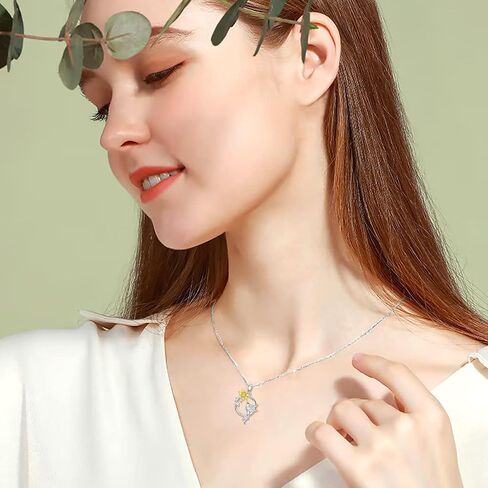 Diamond Hummingbird Necklace for Women 925 Sterling Silver Hummingbird Pendant Diamond Jewelry Gifts for Mother's Day Birthday Valentine's Day in Saudi Arabia