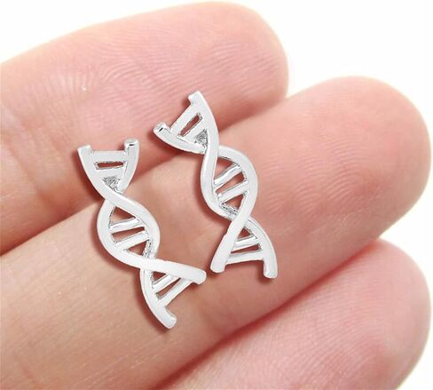coadipress DNA Double DAN Helix Molecule Stud Earrings for Girls Women Unique Silver Gold Biology Chemistry Microscope Science Themed Earrings Jewelry in Saudi Arabia
