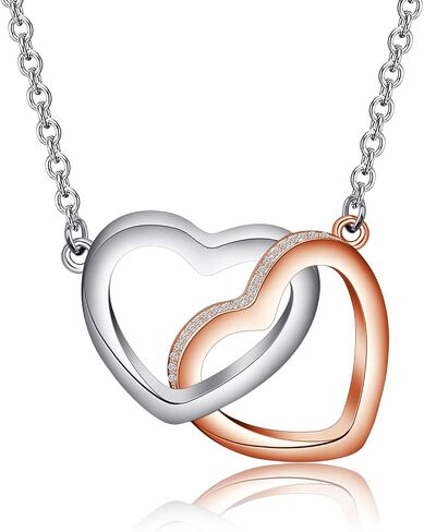 PLITI Memorial Gift For Loss Of Father Bereavement Gift In Loving Memory Of Your Father Interlocking Heart Necklace in Saudi Arabia