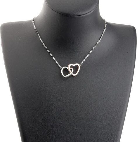 PLITI Memorial Gift For Loss Of Father Bereavement Gift In Loving Memory Of Your Father Interlocking Heart Necklace in Saudi Arabia