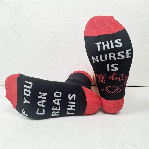 If You Can Read This This Socks For Women Nurse Or Teacher Off Duty Gift Socks  in Saudi Arabia