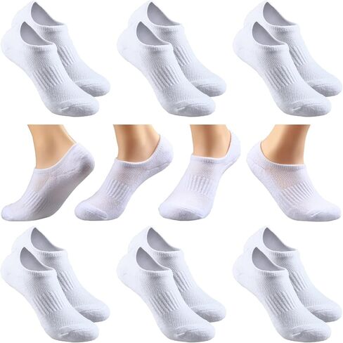 6/9 Pairs Ankle Socks for Women Athletic Running Socks Winter Warm Low Cut Thick Socks Non Slip No Show Fit 6-9/9-11/8-12 in Saudi Arabia
