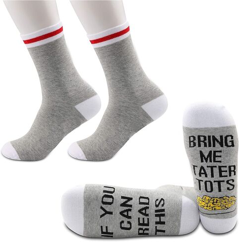 JXGZSO 2 Pairs Potato Lover Socks Can Read This Bring Me Tater T Socks Food Lover Gift in Saudi Arabia