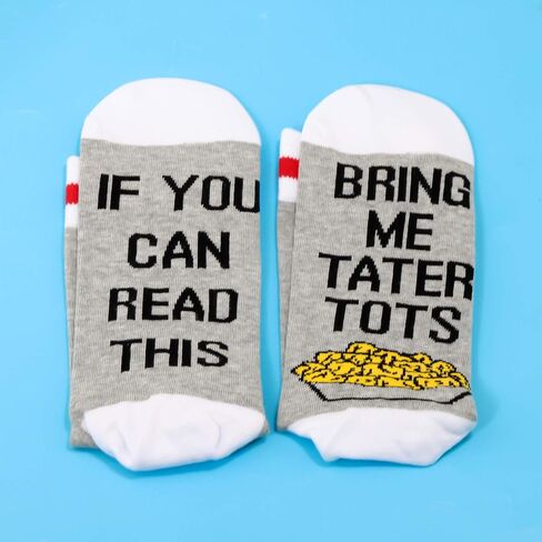 JXGZSO 2 Pairs Potato Lover Socks Can Read This Bring Me Tater T Socks Food Lover Gift in Saudi Arabia