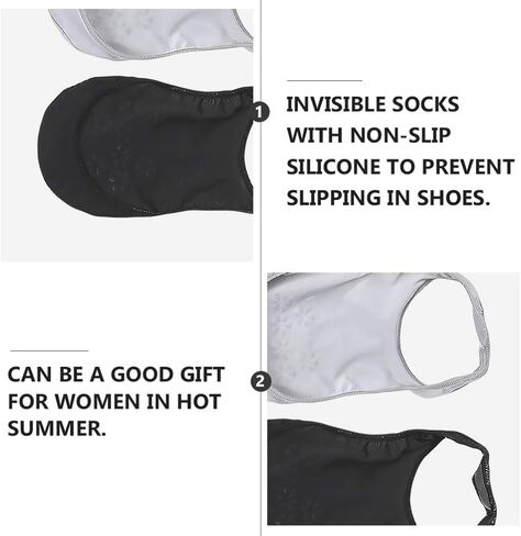 EXCEART 3 Pairs No Show Sling Back Socks Ball Of Foot Cushion Socks Low Cut Liner Socks With Sling No Show Padded Half Socks For Heels (Grey+Black+Complexion) in Saudi Arabia