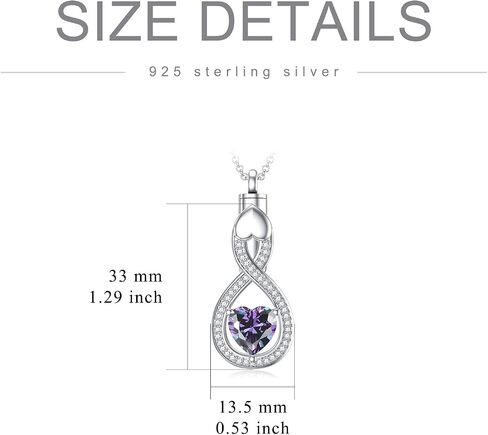 PROESS Father/Mother Daughter Teardrop Urn Necklace for Ashes for Men Women Sterling Silver Teardrop Ashes Keepsake Necklace Urn Cremation Jewelry in Saudi Arabia